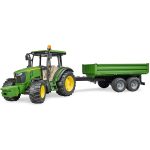 Bruder - Tractor John Deere 5115M Cu Remorca Basculabila - imagine 2