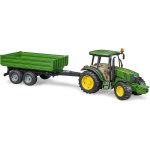Bruder - Tractor John Deere 5115M Cu Remorca Basculabila - imagine 5