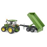 Bruder - Tractor John Deere 5115M Cu Remorca Basculabila - imagine 8