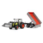 Bruder - Tractor Claas Nectis 267 F Cu Remorca Basculabila - imagine 8