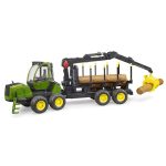 Bruder - Tractor Forestier John Deere 1210E Cu Graifer Si 4 Busteni - imagine 5