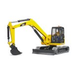 Bruder - Mini Excavator Cat Cu Muncitor - imagine 6