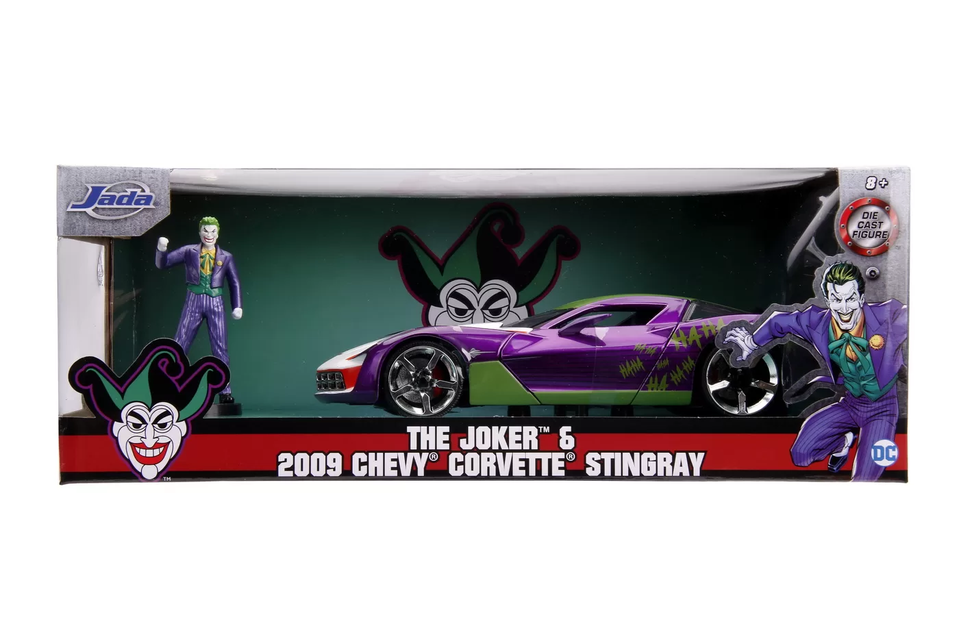 MASINUTE METALICA CHEVY CORVETTE STINGRAY 2009 SI FIGURINA JOKER SCARA 1:24 253255020