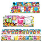 Set 2 Puzzle-Uri Trenul Urias Cu Culori Si Forme - imagine 4