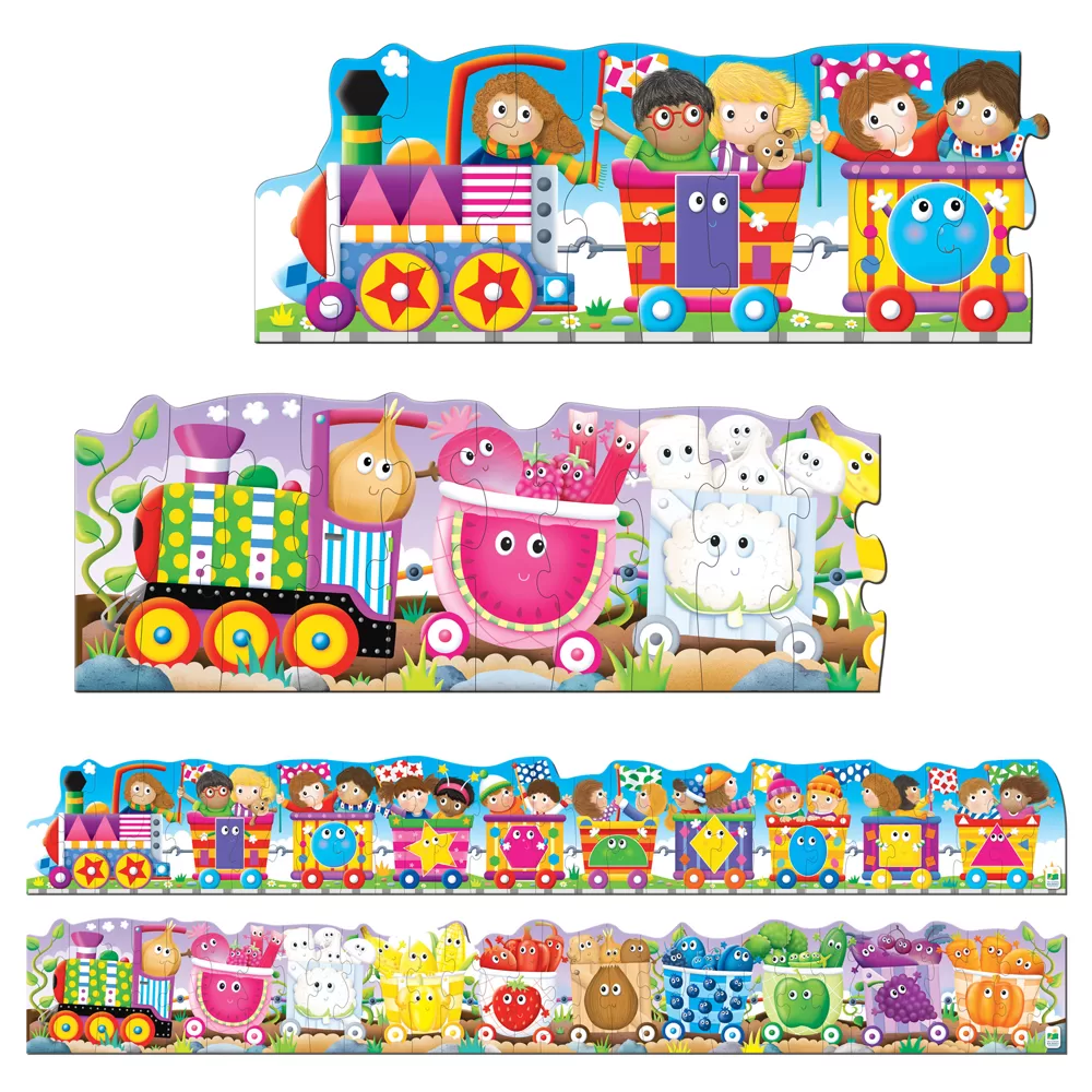 Set 2 Puzzle-Uri Trenul Urias Cu Culori Si Forme - imagine 4