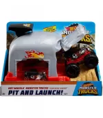 Mattel - Hot Wheels Lansator Monster Truck Craniul Cu Doua Masinute