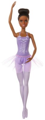 Mattel - Papusa Barbie Balerina Creola Cu Costum Lila - imagine 2