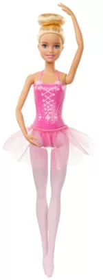 Mattel - Papusa Barbie Balerina Blonda Cu Costum Roz - imagine 3