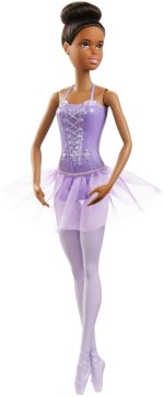 Mattel - Papusa Barbie Balerina Creola Cu Costum Lila - imagine 3