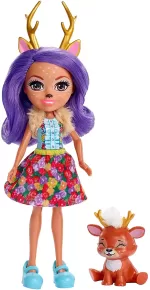 Mattel - Enchantimals Papusi Cu Animalute Danessa Deer Si Sprint - imagine 4