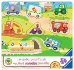 Primul Meu Puzzle Din Lemn Cu Vehicule, 8 Piese