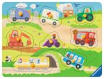 Primul Meu Puzzle Din Lemn Cu Vehicule, 8 Piese - imagine 2