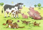 Puzzle Familii Fericite De Animale, 2X12 Piese - imagine 2