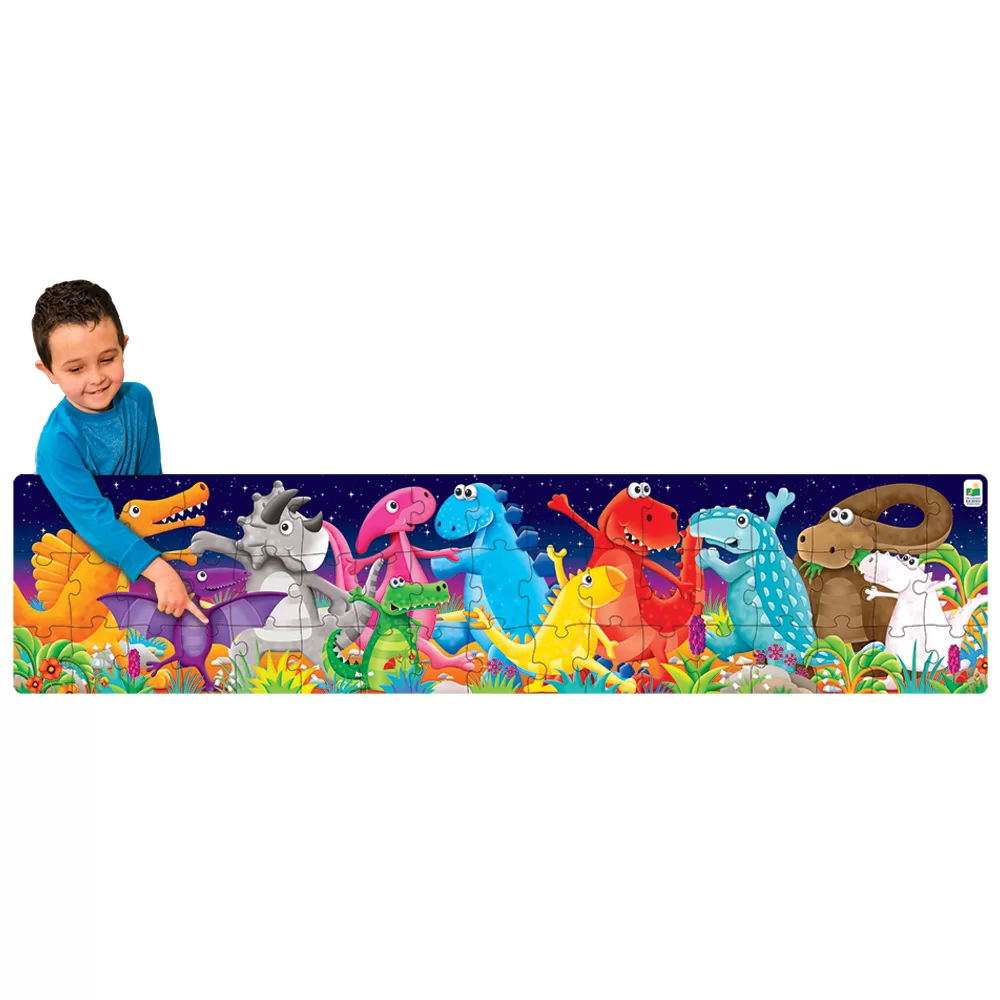 Puzzle Lung De Podea - Dinozauri Colorati - imagine 4