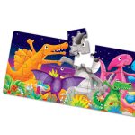 Puzzle Lung De Podea - Dinozauri Colorati - imagine 2