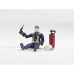 Bruder - Figurina Pompier Cu Accesorii - imagine 2