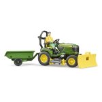 Bruder - Tractor Cu Remorca John Deere Si Gradinar - imagine 2