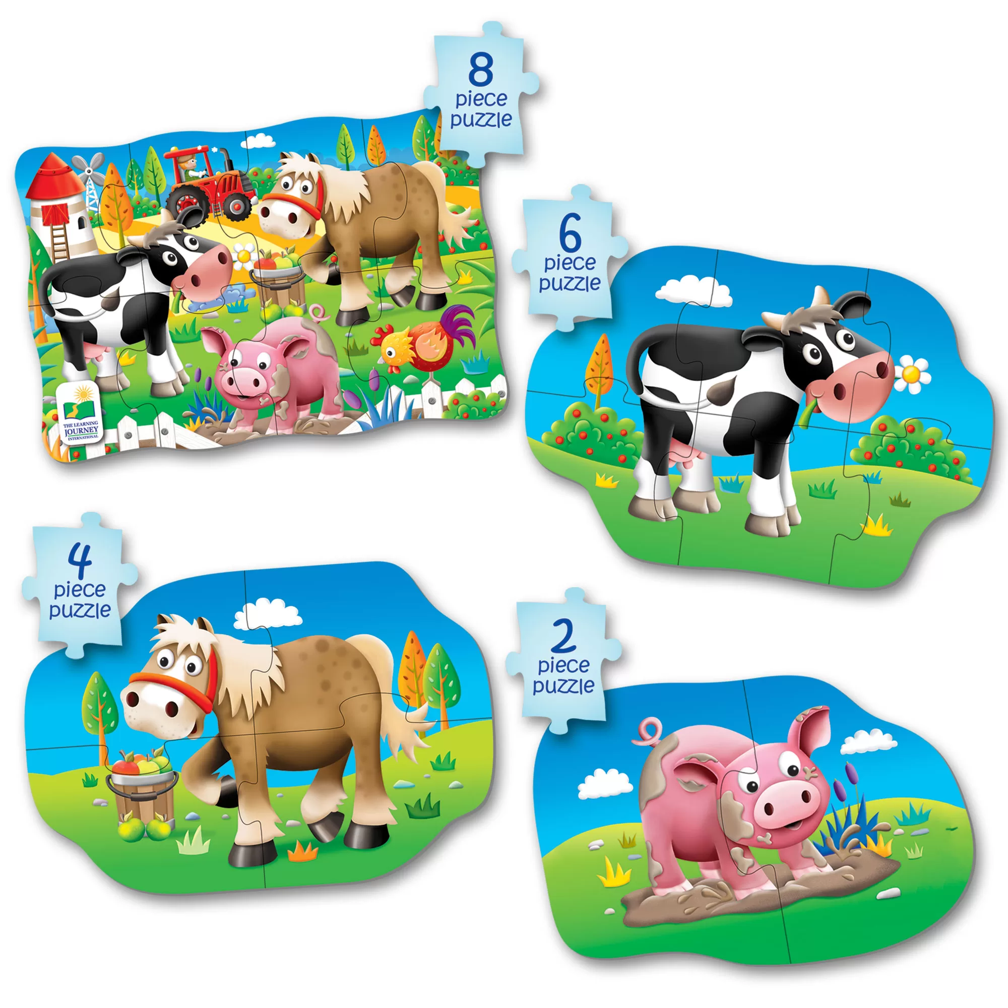 Set Primele Mele 4 Puzzle-Uri Ferma - imagine 2