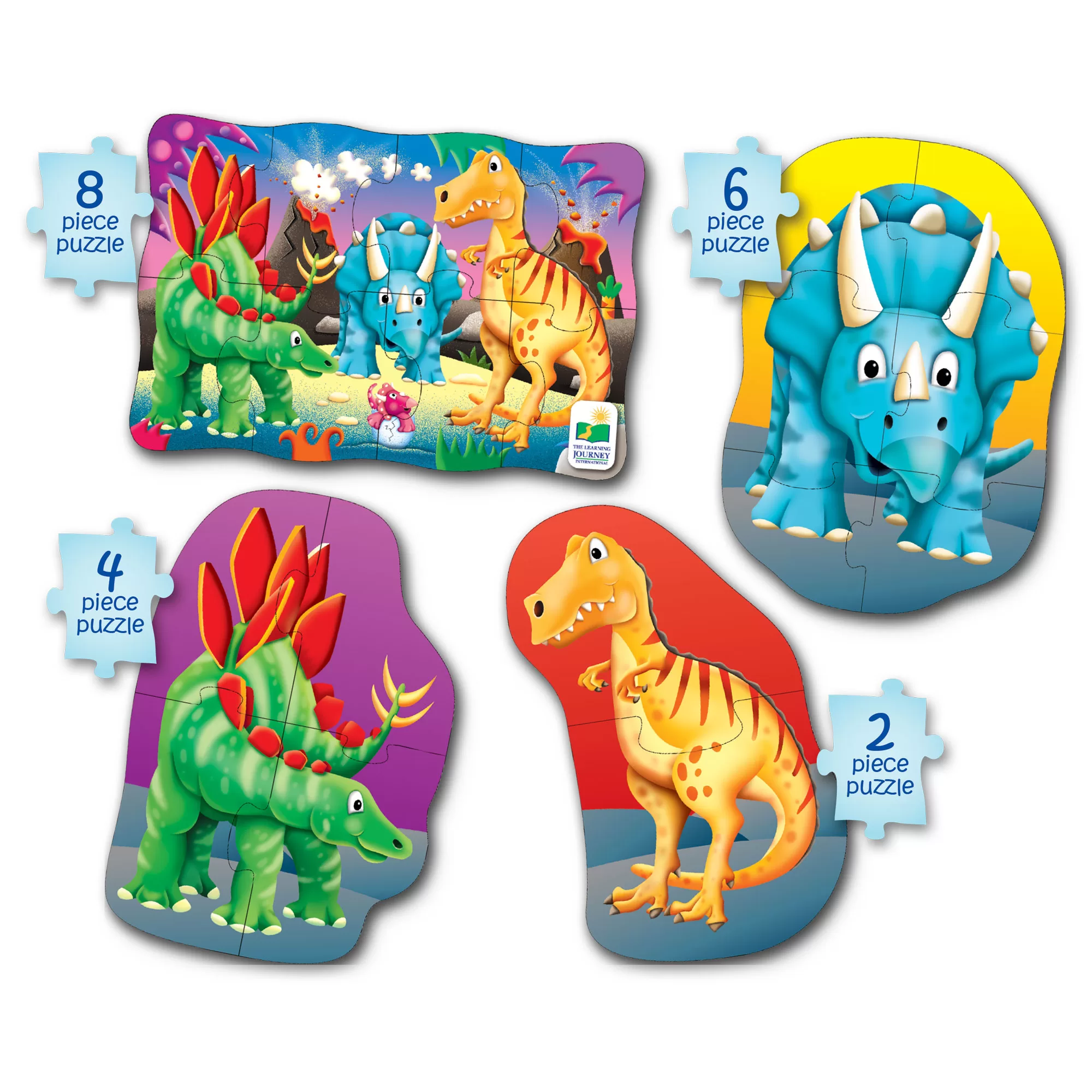 Set Primele Mele 4 Puzzle-Uri Dinozauri - imagine 2