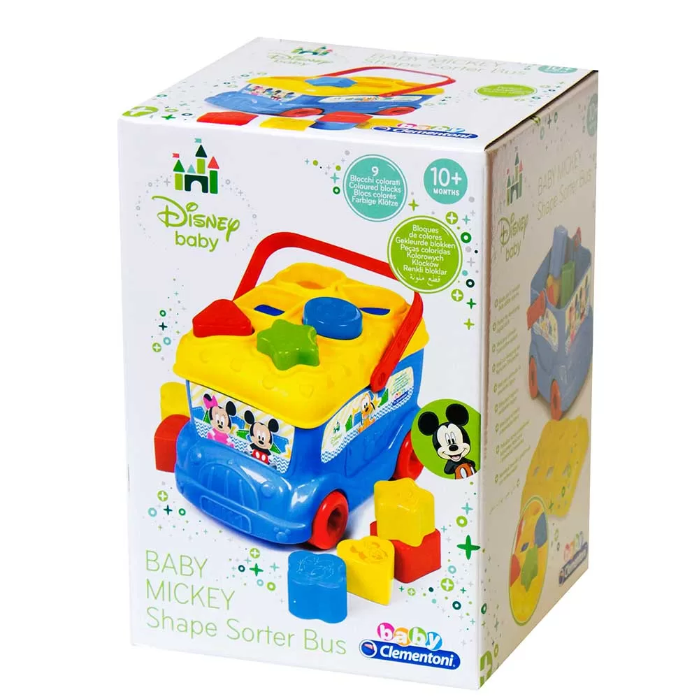Autobuz De Sortat Forme Mickey Disney Baby Clementoni - Autobuz De Sortat Forme Mickey - imagine 1