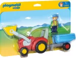 Playmobil - 1.2.3 Tractor Cu Remorca