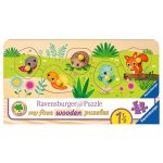 Puzzle Lemn Animalute, 5 Piese - imagine 2