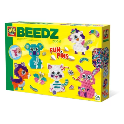 SET CREATIV- TABLOU MARGELE DE CALCAT- FUNPINS ANIMALE CU GLITTER-06217-Ses Creative-8710341062170