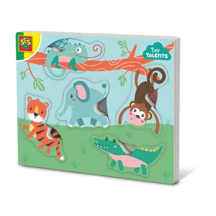 PUZZLE DIN LEMN- TACTIL-13132-Ses Creative-8710341131326