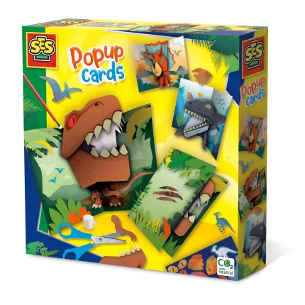 SET CREATIE- CARDURI POP-UP DINOZAURI-14283-Ses Creative-8710341142834
