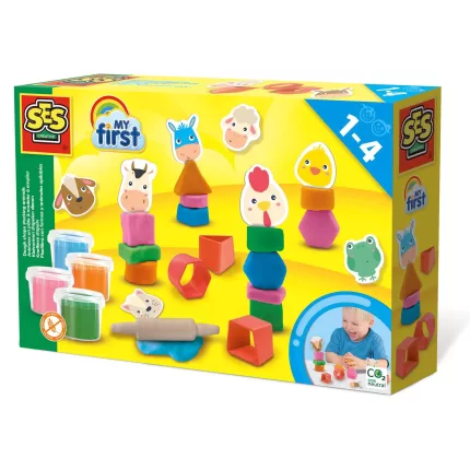 MY FIRST- ANIMALE DE STIVUIT DIN PLASTILINA-14439-Ses Creative-8710341144395