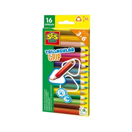 CREIOANE COLORATE TRIUNGHIULARE XL- 16 BUCATI-14692-Ses Creative-8710341146924