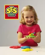 Ses Creative - PLASTILINA DOUGH ECO- 4 CULORI - imagine 3