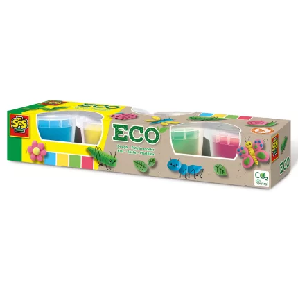 PLASTILINA DOUGH ECO- 4 CULORI-24911-Ses Creative-8710341249113