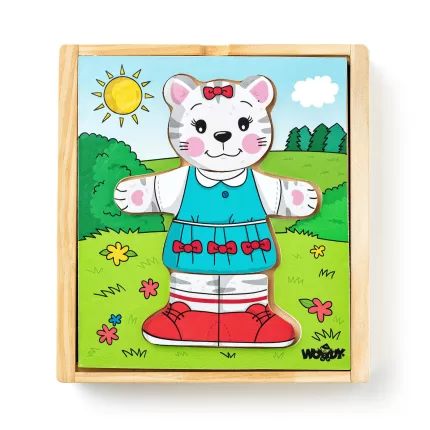 PUZZLE- PISICA DE IMBRACAT-90019-Woodyland-8591864900190
