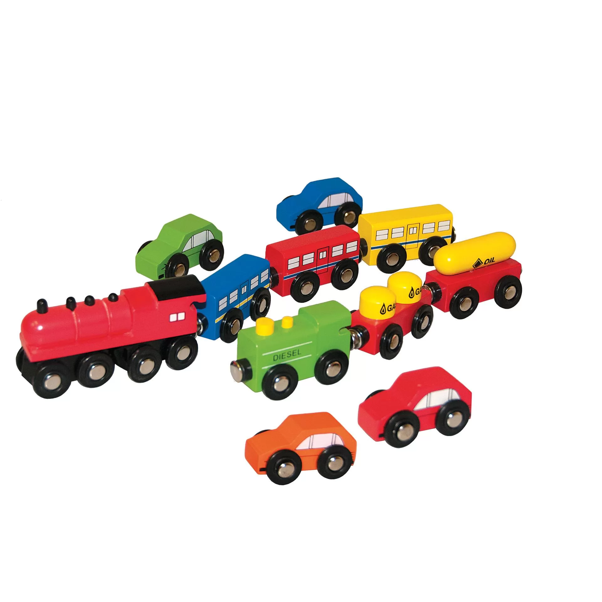 MASINI SI TRENURI- 11 BUC MASINI SI TRENURI- 11 BUC-90574-Woodyland-8591864905744
