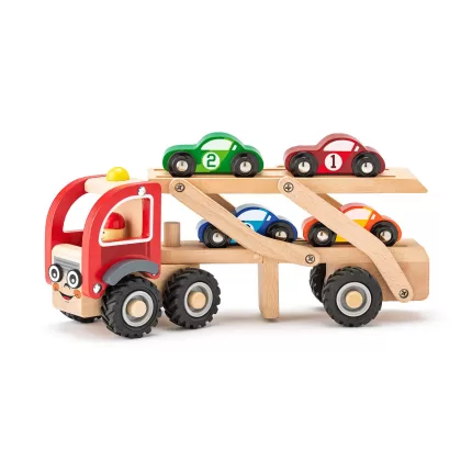 CAMION CU MASINI DE CURSE-90790-Woodyland-8591864907908