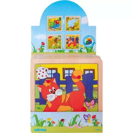 PUZZLE LEMN PENTRU COPII- 4 PIESE-93017-Woodyland-8591864930173