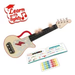 UKULELE (CHITARA) ROSU- INVATA SA CANTI CU LUMINI-E0624A-Hape-6943478033092