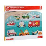 Hape - PUZZLE CU BUTOANE- AUTOVEHICULE DE INTERVENTIE - imagine 2