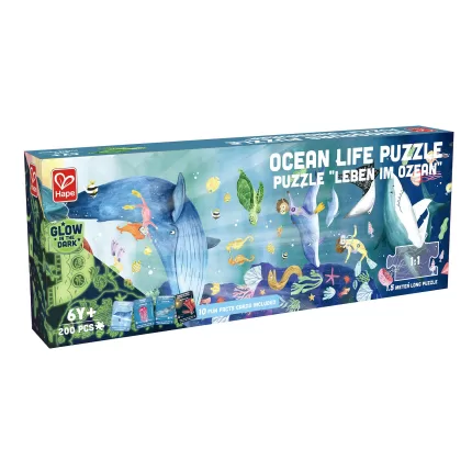 PUZZLE VIATA ACVATICA- FOTOLUMINESCENT-E1634A-Hape-6943478035546