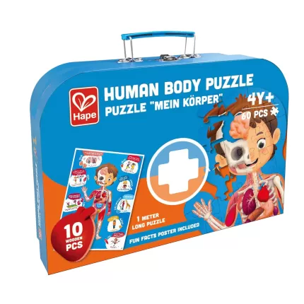 PUZZLE- CORPUL UMAN-E1635A-Hape-6943478035553