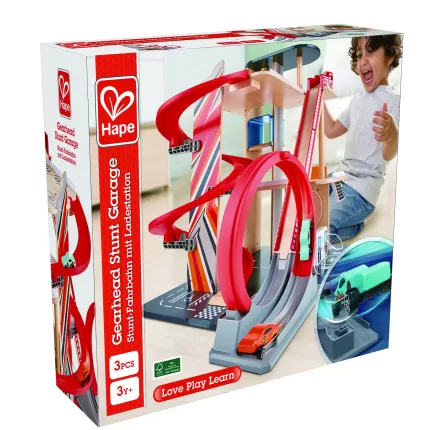 GARAJ CU CASCADORII- GEARHEAD-E3019A-Hape-6943478034679