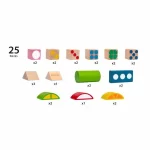 Brio - Set Blocuri Din Lemn Cu Modele Colorate - imagine 3