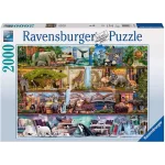 Puzzle Rafturile Cu Animale, 2000 Piese - imagine 2