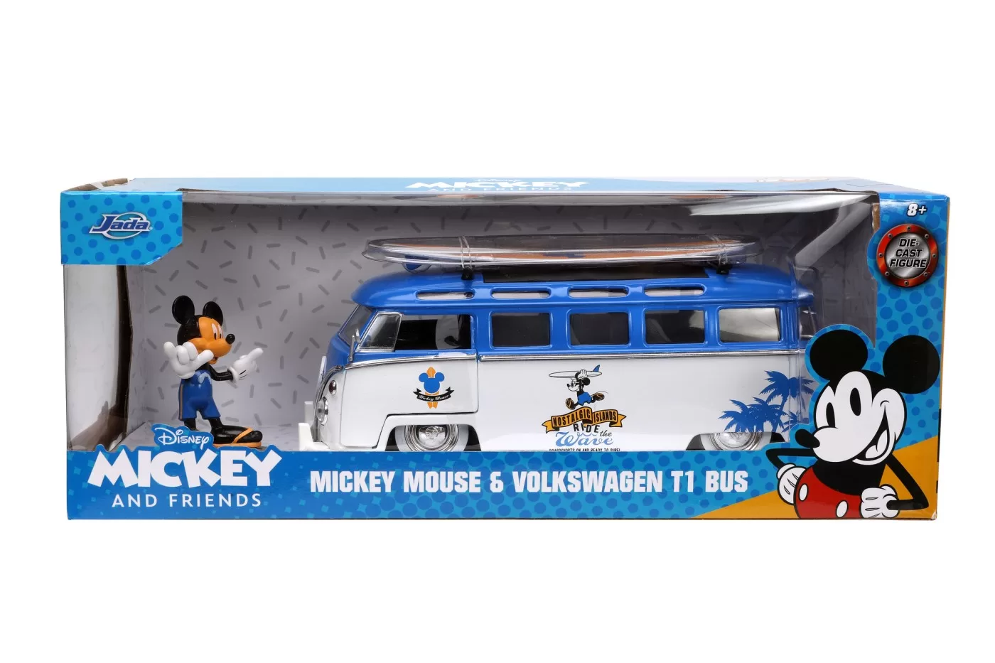 Jada Masina Din Metal Volkswagen T1 Bus Scara 1 La 24 Si Figurina Mickey Mouse Jucarii copii toys