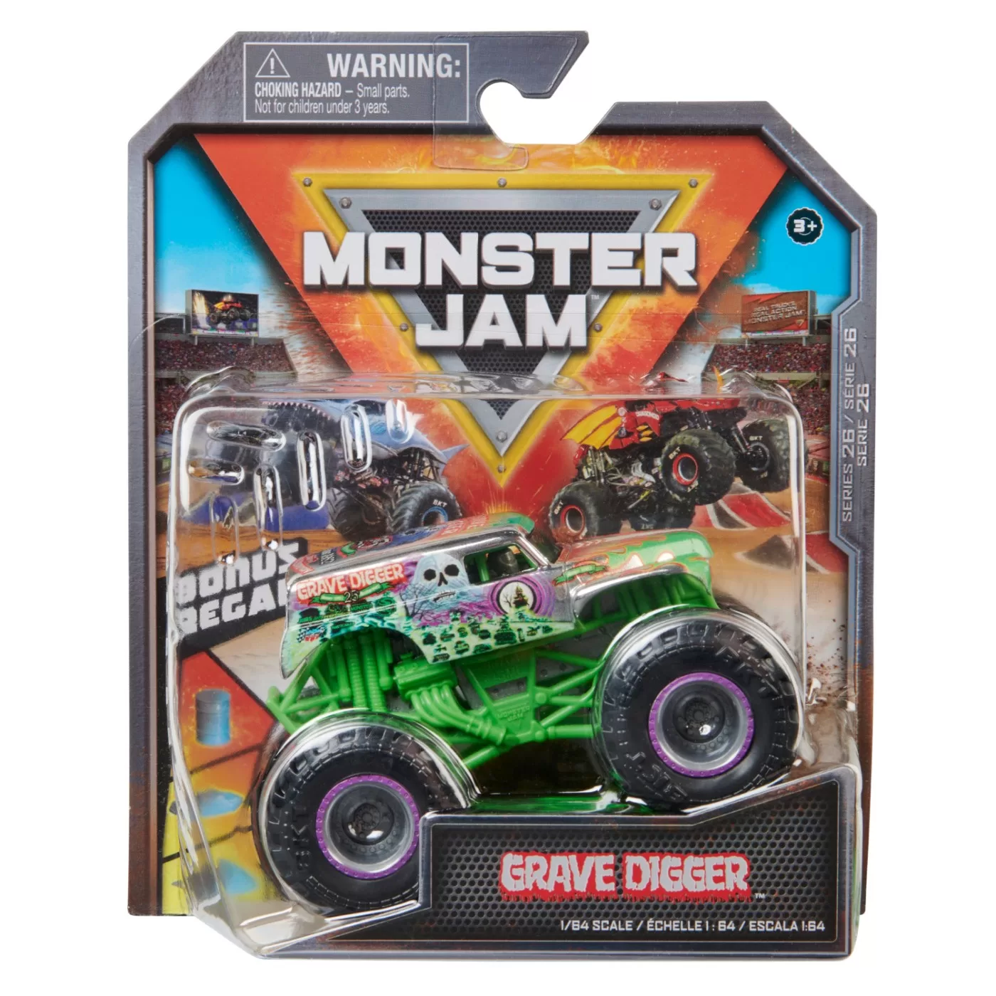 Monster Jam Masinuta Metalica Grave Digger Scara 1 La 64 Jucarii copii toys