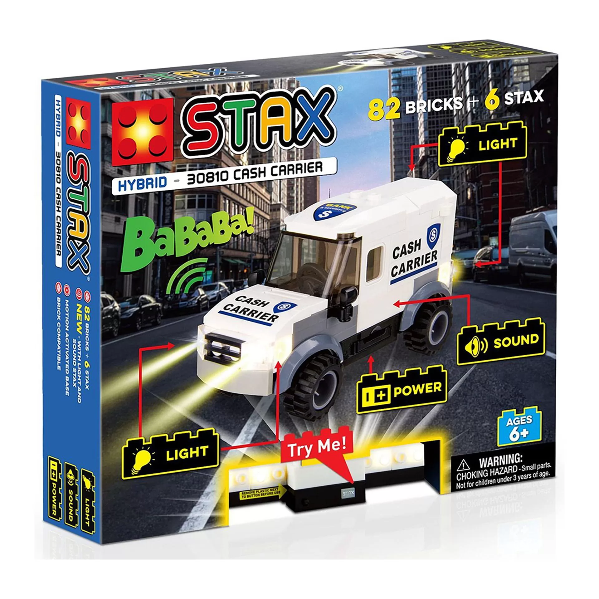 Open Brick Source - Jucarie - Seturi de constructie cu lumini si sunete Stax - Masina blindata jucarii