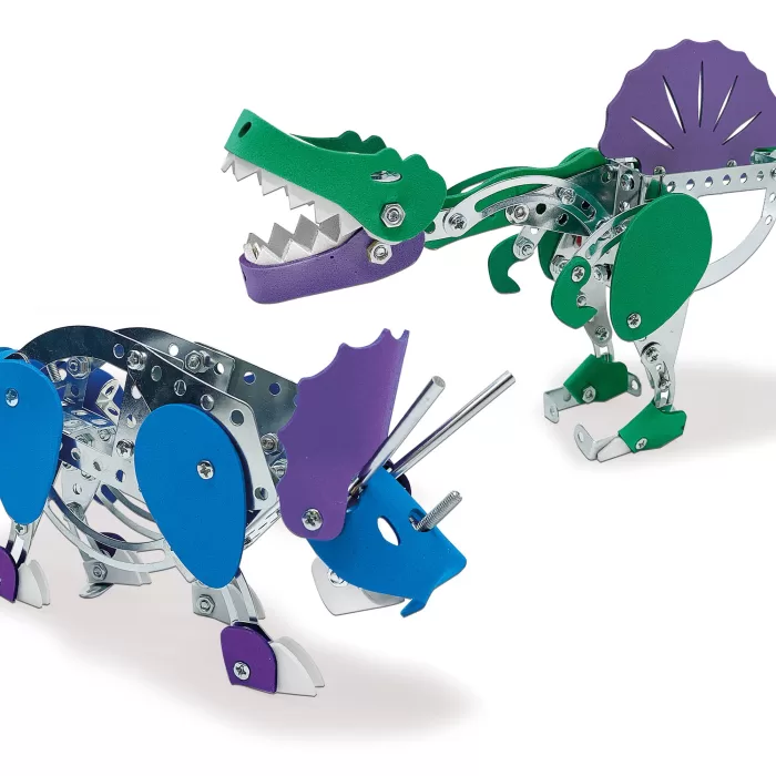 Ses Creative Set de constructie – Dinozauri din metal Triceratops si Spinosaurus 14950 1 jpg